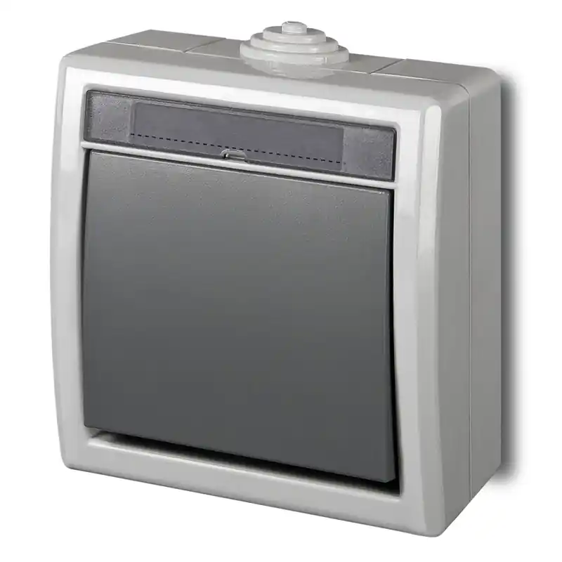 Łącznik hermetyczny schodowy AQUANT IP55 1201-10 Elektro-Plast Nasielsk – 1-biegunowy, natynkowy, szary