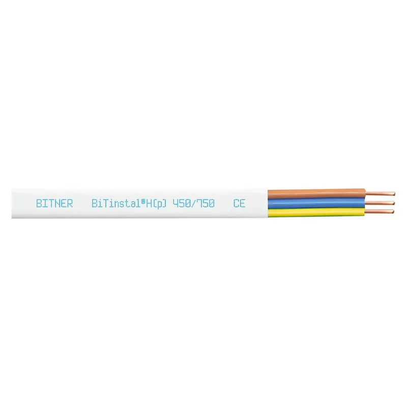 Kabel bezhalogenowy płaski BiTinstal H(p) 4G1,5 450/750V - Bębnowy