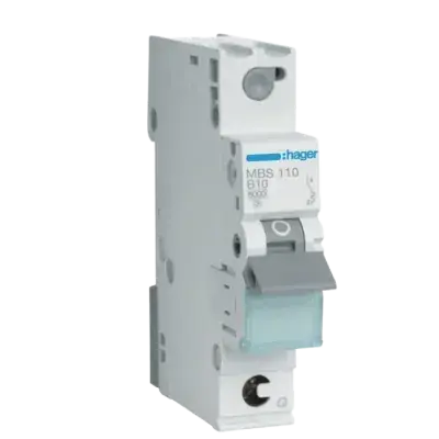 WYŁĄCZNIK NADPRĄDOWY MCB 1P/B10A Icn=6000A QuickConnect MBS110 HAGER