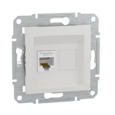 ASFORA GNIAZDO KOMPUTEROWE RJ45 UTP BIAŁY EPH4300721 SCHNEIDER