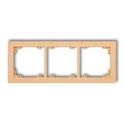 RAMKA POTRÓJNA DECO PASTEL MATT BRZOSKWINIOWY KARLIK 45DR-3