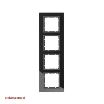 BERKER B.7 CZARNY/ANTRACYT GLASS RAMKA 4-KROTNA 10146616 HAGER