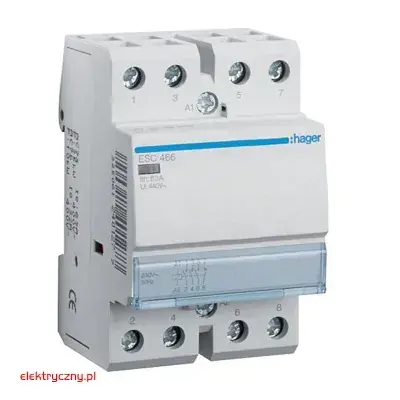 STYCZNIK 3NO+1NC 63A 230V AC ESC466 HAGER