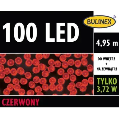 LAMPKI 100 LED CZERWONE BULINEX