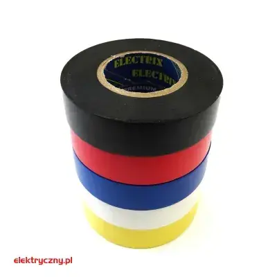TAŚMA ELEKTROIZOLACYJNA PCW 19mm x 18m TĘCZA - 5 sztuk ANTICOR