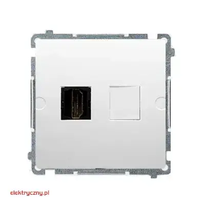 SIMON BASIC BIAŁY GNIAZDO HDMI 1-KROTNE BMGHDMI.01/11 KONTAKT-SIMON