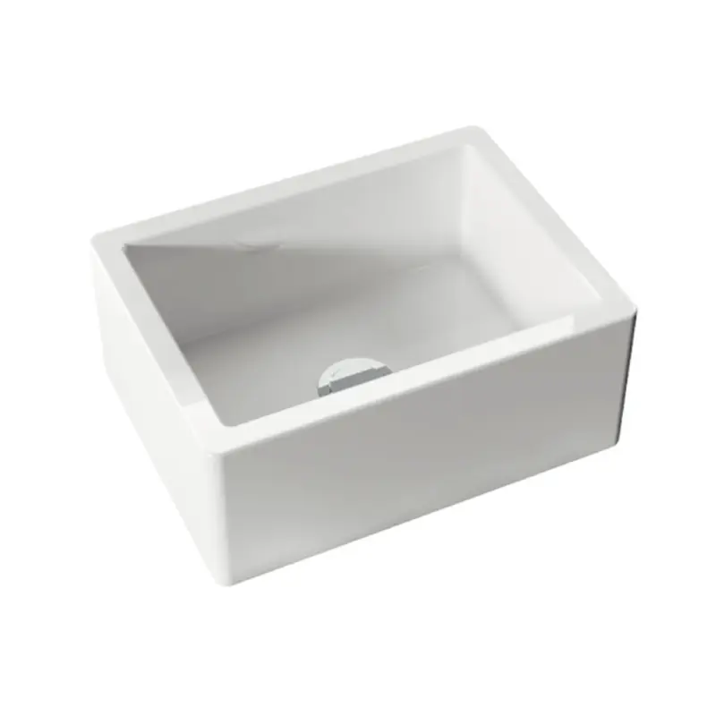 Kerasan Hannah Glasse Essex Zlewozmywak ceramiczny jednokomorowy 60,8x45,6 cm biały 541001