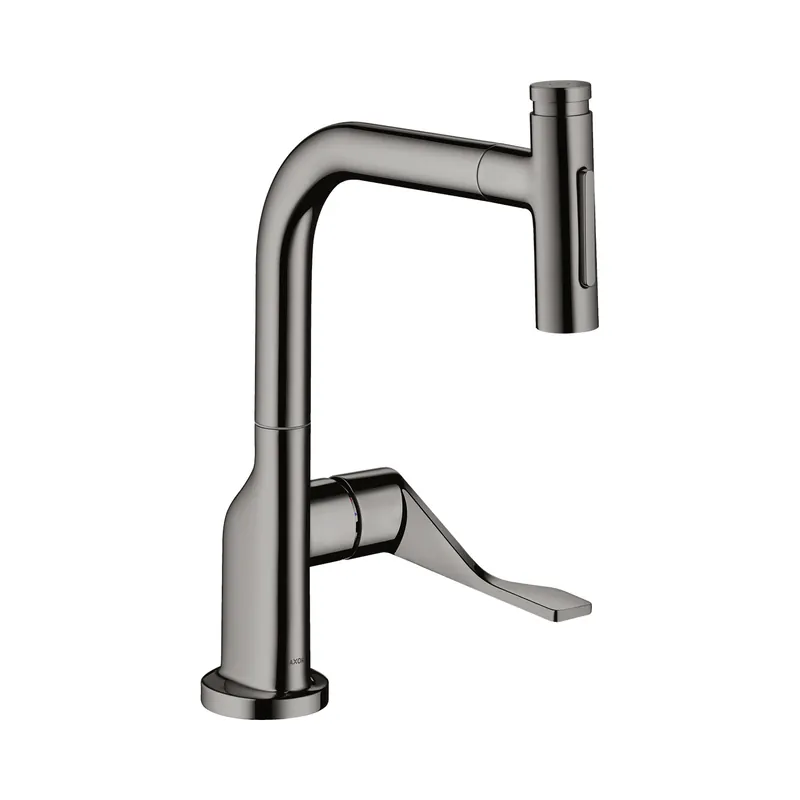 Axor Citterio Bateria kuchenna Select 230 2jet z wyciąganą wylewką czarny chrom polerowany 39863330