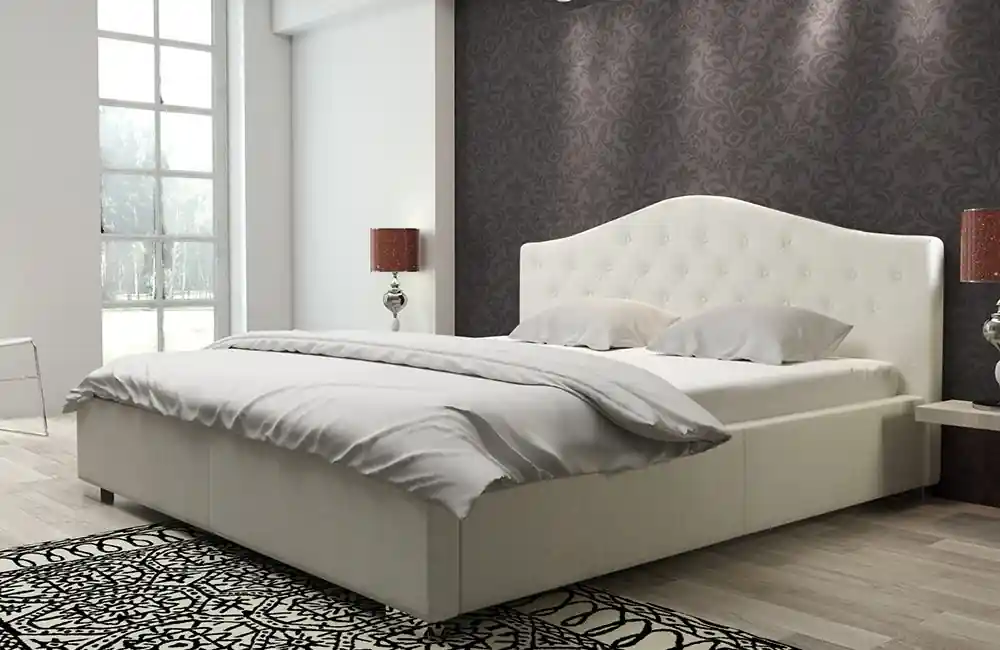 Fato Luxmeble Princess Łóżko tapicerowane 160 cm beżowe 16559