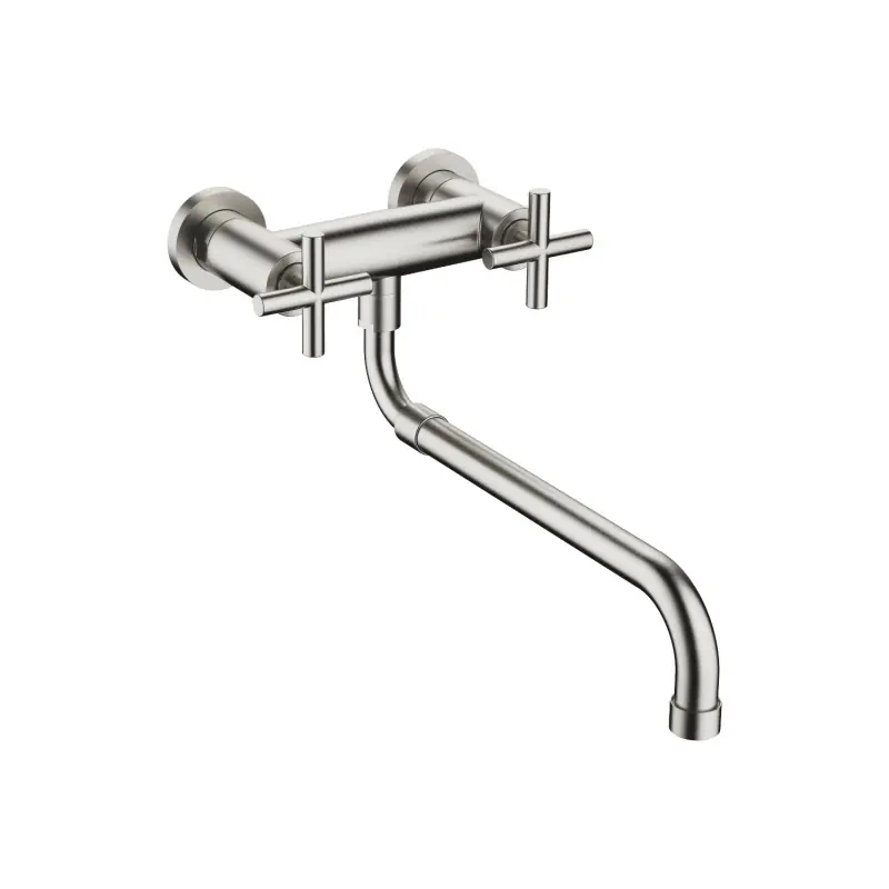 Dornbracht for Villeroy & Boch Tara Bateria kuchenna ścienna z obrotową wyciąganą wylewką platynowy mat 31151892-06