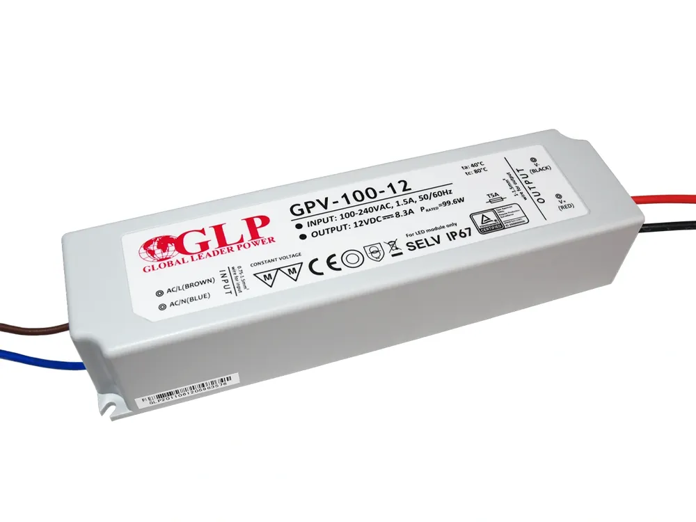 Zasilacz impulsowy wodoodporny IP 67 GPV 12V/8A 100W