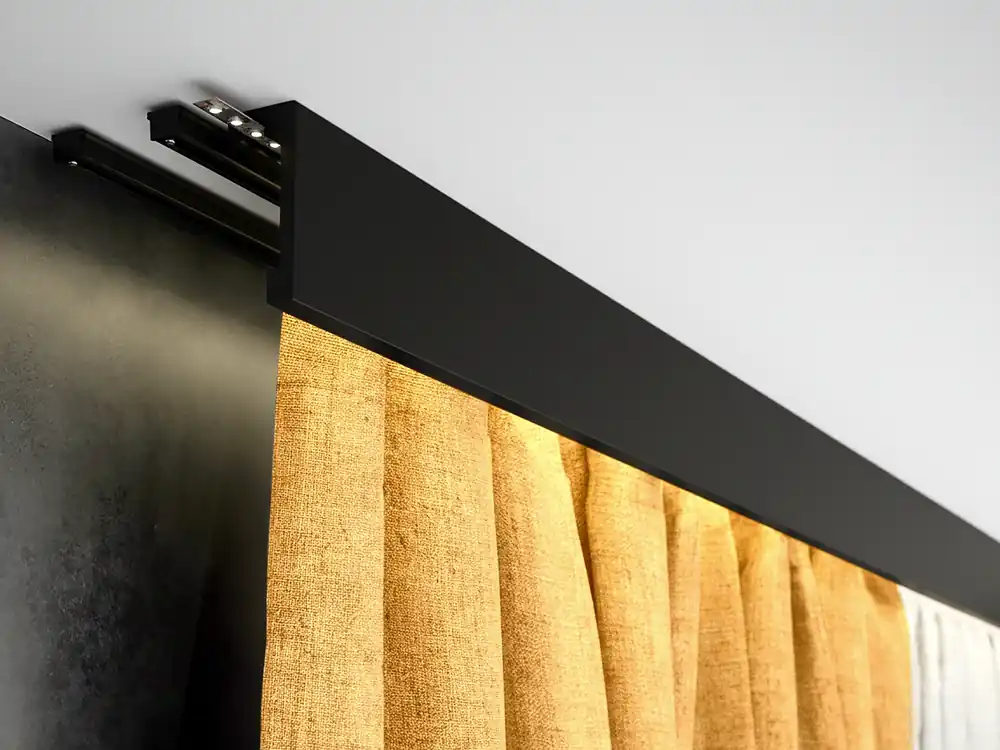 Listwa maskująca karnisz 200 cm Czarna LK-01 Creativa