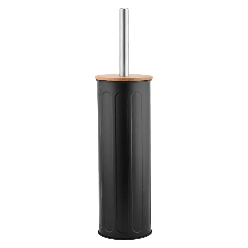 Szczotka do WC z pojemnikiem Padru 38 cm, czarna