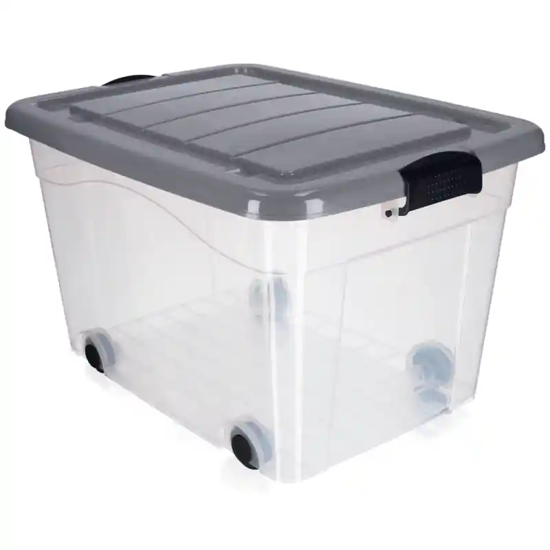 Plastikowy pojemnik na kółkach Vado 60L, szary
