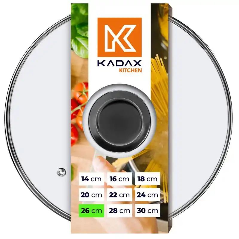 Pokrywa żaroodporna z czarnym uchwytem Caserta 26 cm