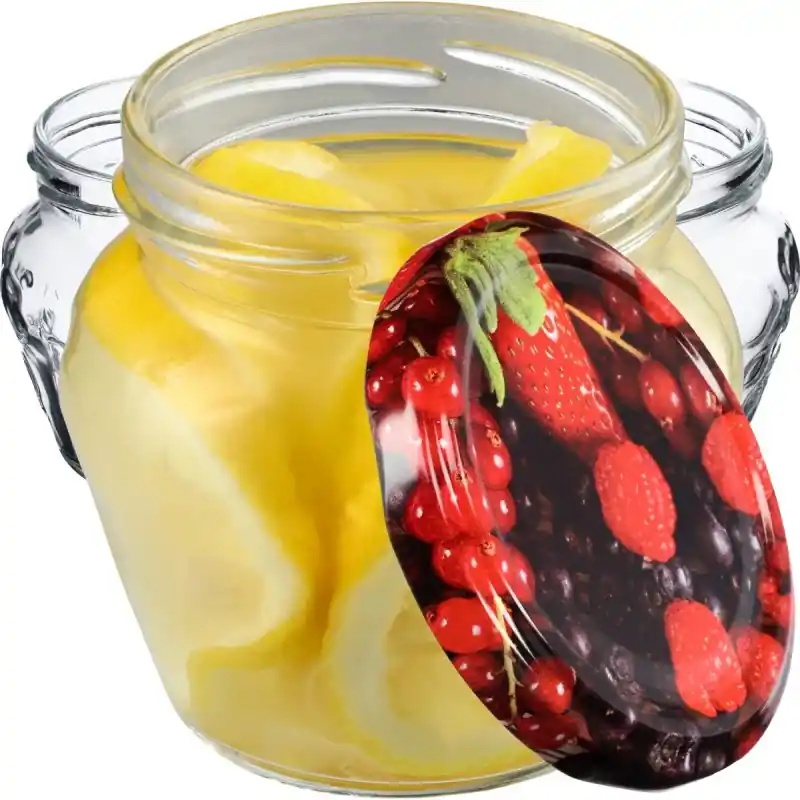 Słoiki Kemi 200ml 100szt fi 66 mm + wieczka "Jagody"