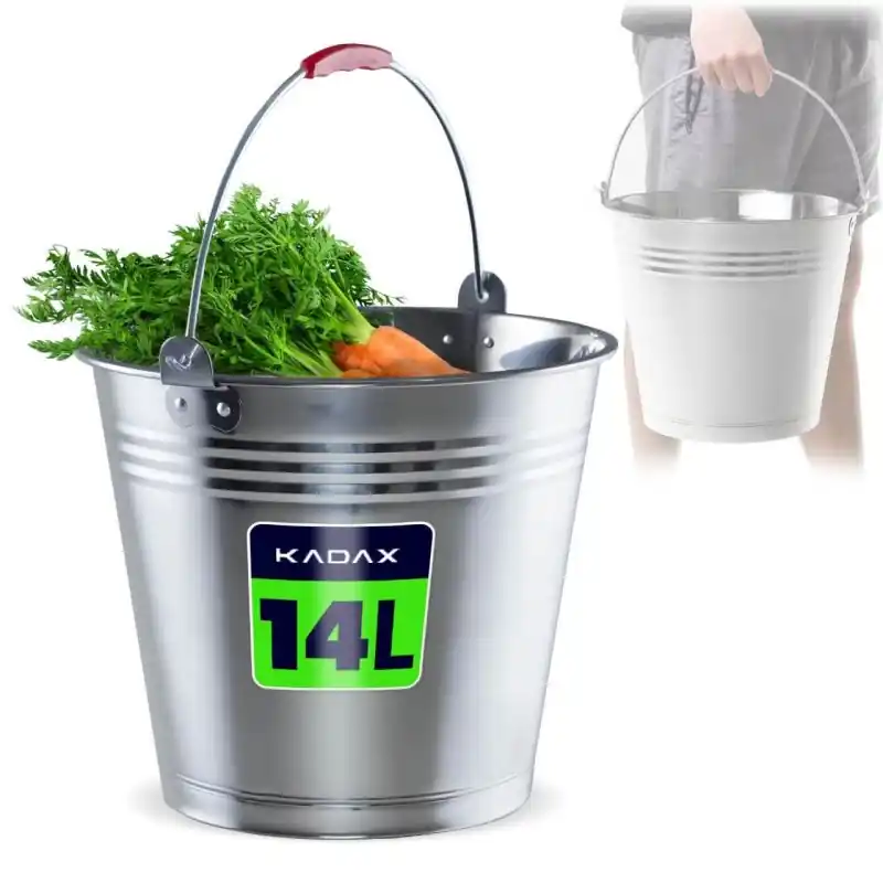 Wiadro nierdzewne Ciney z uchwytem 14L