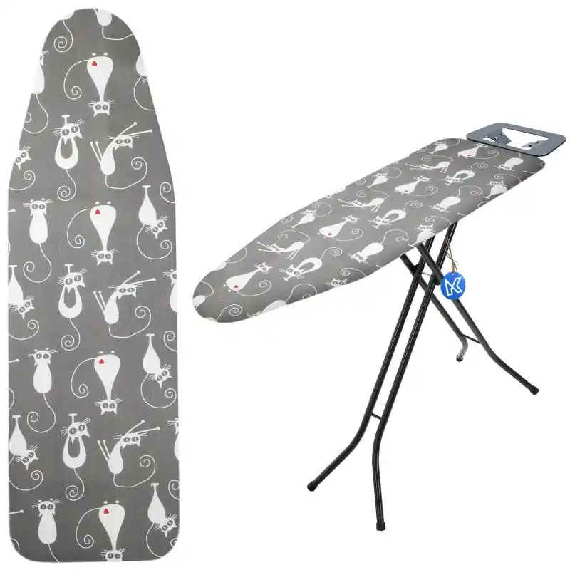 Pokrowiec na deskę do prasowania 130x45cm naciągany Viseu koty