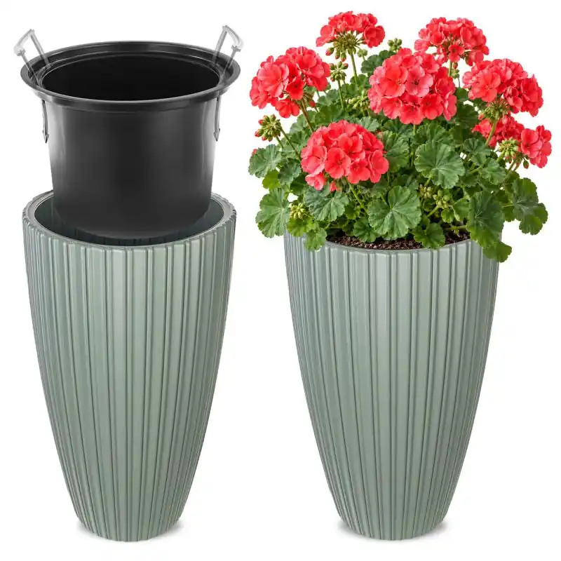 Doniczka z wkładem Lavoye 30cm zielony