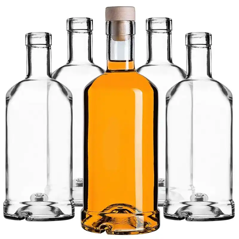 Szklana butelka na alkohole Tadek 500ml z korkiem syntetycznym 10 szt.
