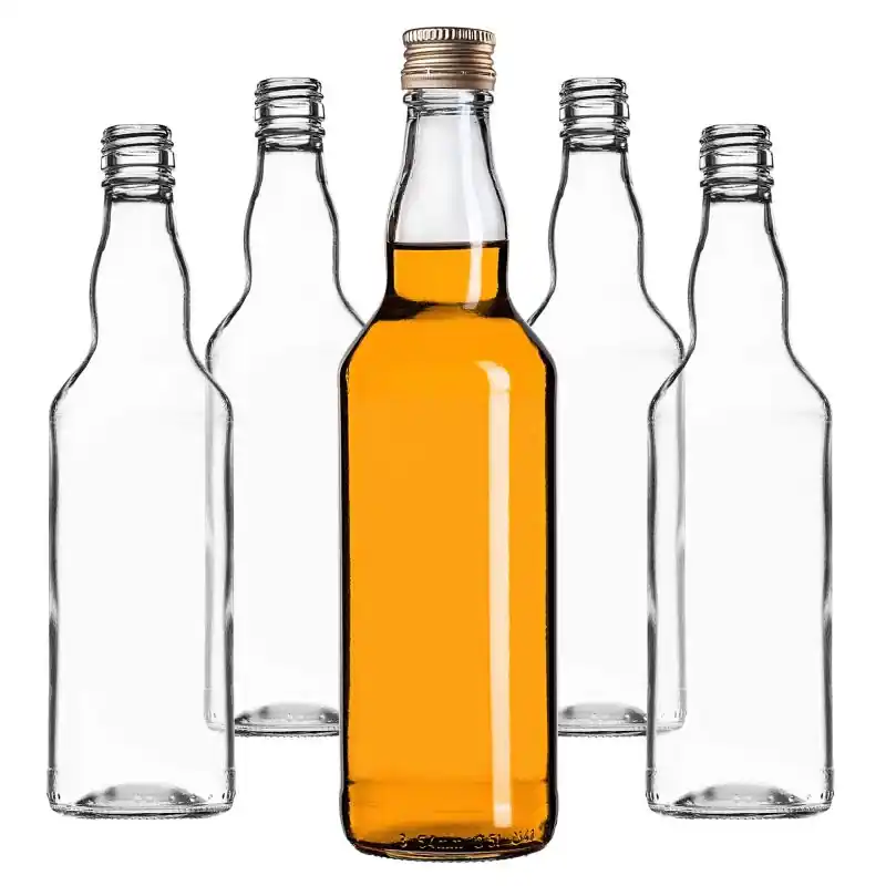 Szklana butelka Monopol 500ml ze złotą zakrętką 50 szt.