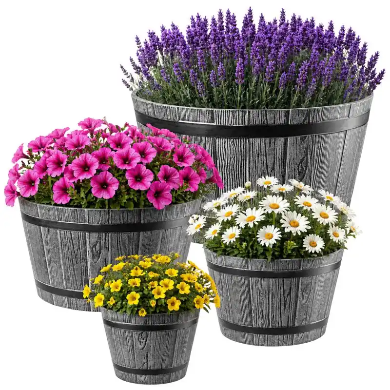 Donica na kwiaty Sori 23, 30, 40, 50 cm, ciemny szary
