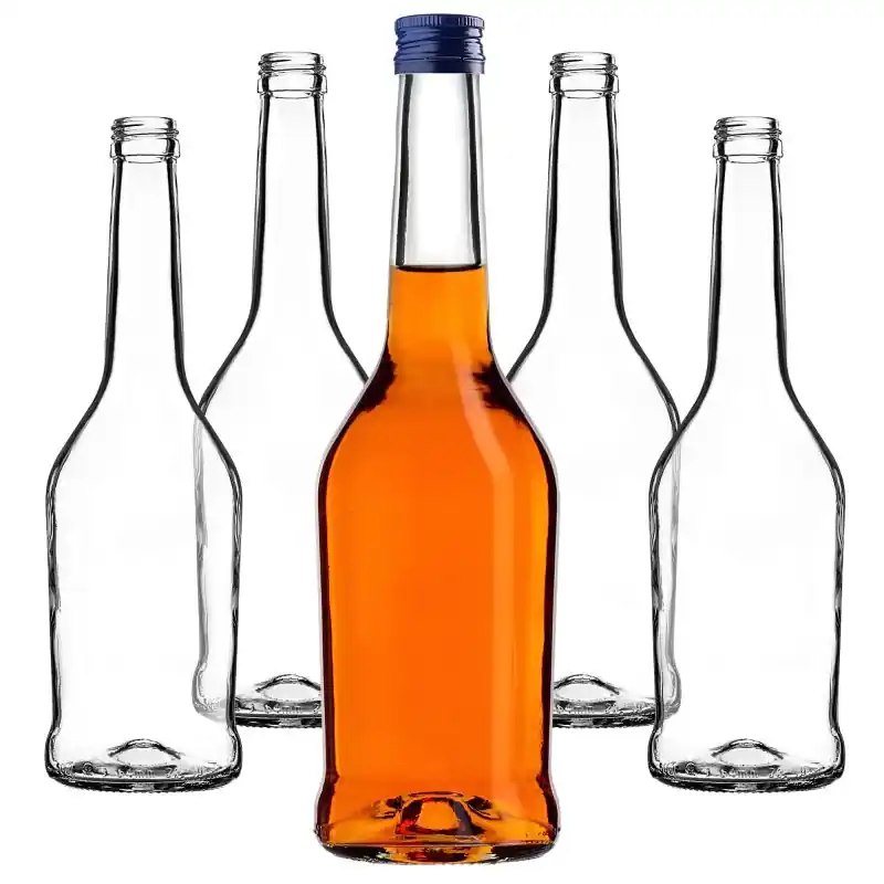 Szklana butelka na nalewkę Loiret 500ml z granatową zakrętką 10 szt.