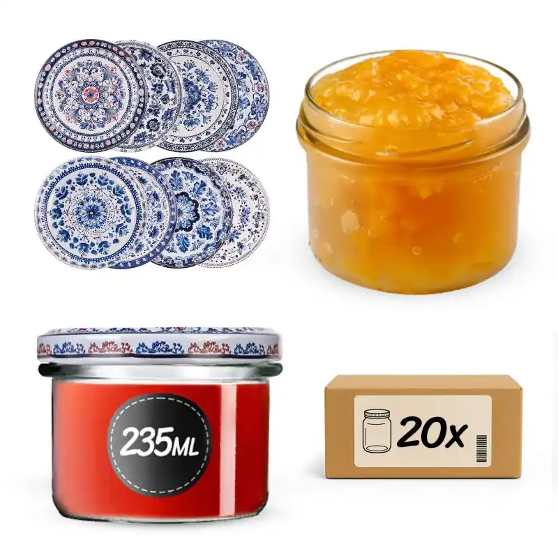 Słoiki na przetwory Tartu 235ml fi 82 mm 20szt + wieczko Bolesławiec