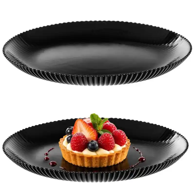 Talerz deserowy Regno 19 cm czarny 1 szt.