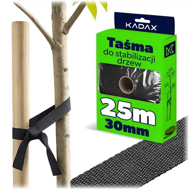 Taśma do mocowania drzew Awenne 30 mm x 25 m czarna