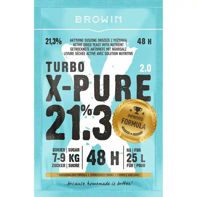 Browin Drożdże winiarskie Turbo X-Pure 21.3% 48h 25L