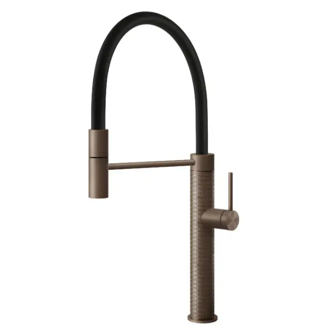 Gessi 316 Bateria kuchenna jednouchwytowa 1-otworowa Copper Brushed 60012.708