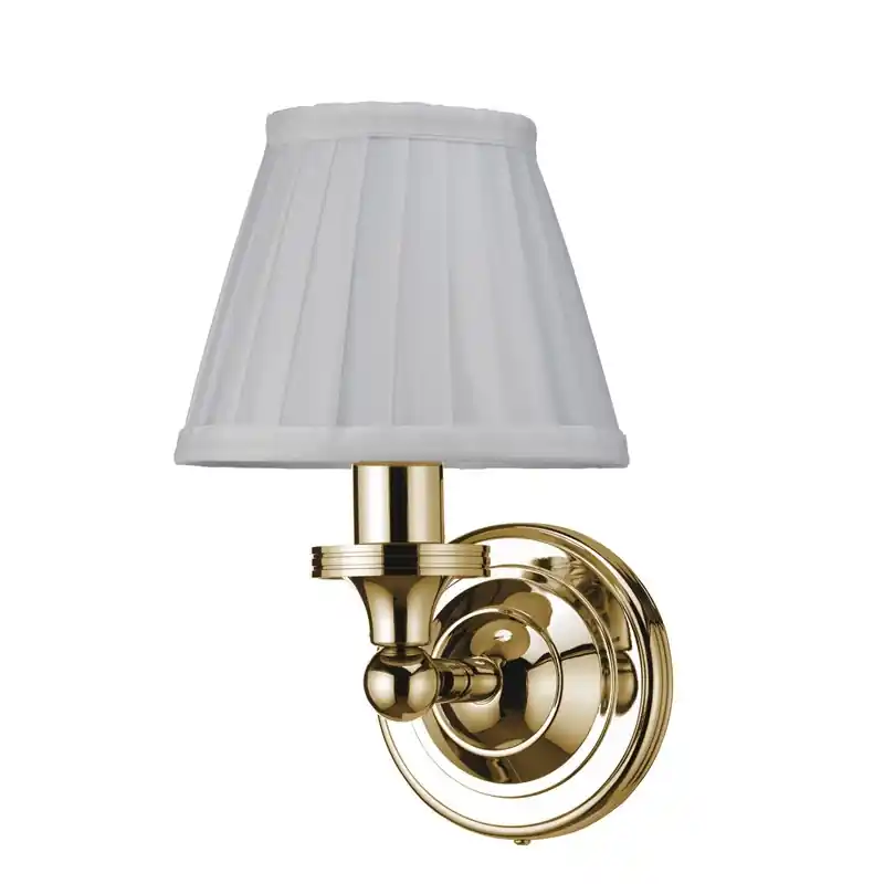 Burlington Round Kinkiet ścienny gold + abazur biały EL_BL12GOLD
