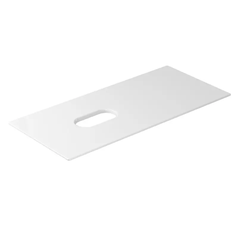 Galassia Blat ceramiczny z otworem po lewej stronie 101x46 cm Biały połysk 2053