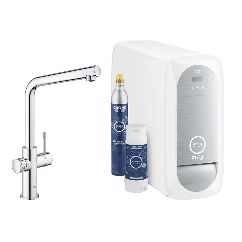 Grohe Blue Home Bateria kuchenna z filtrem stojąca StarLight chrom 31454001