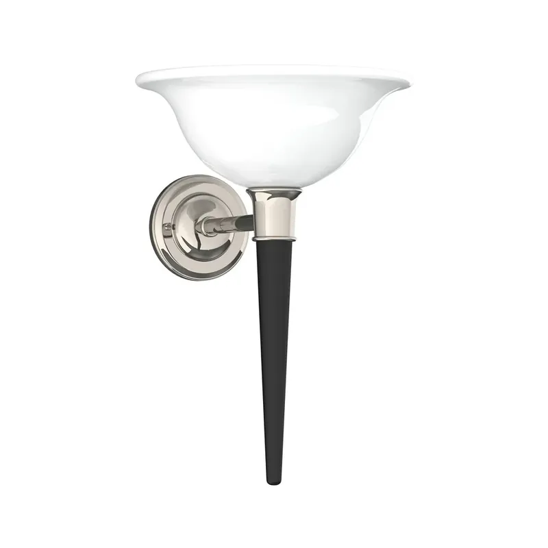 Lefroy Brooks Classic Kinkiet dekoracyjny w kształcie pochodni Silver Nickel LB4018NK