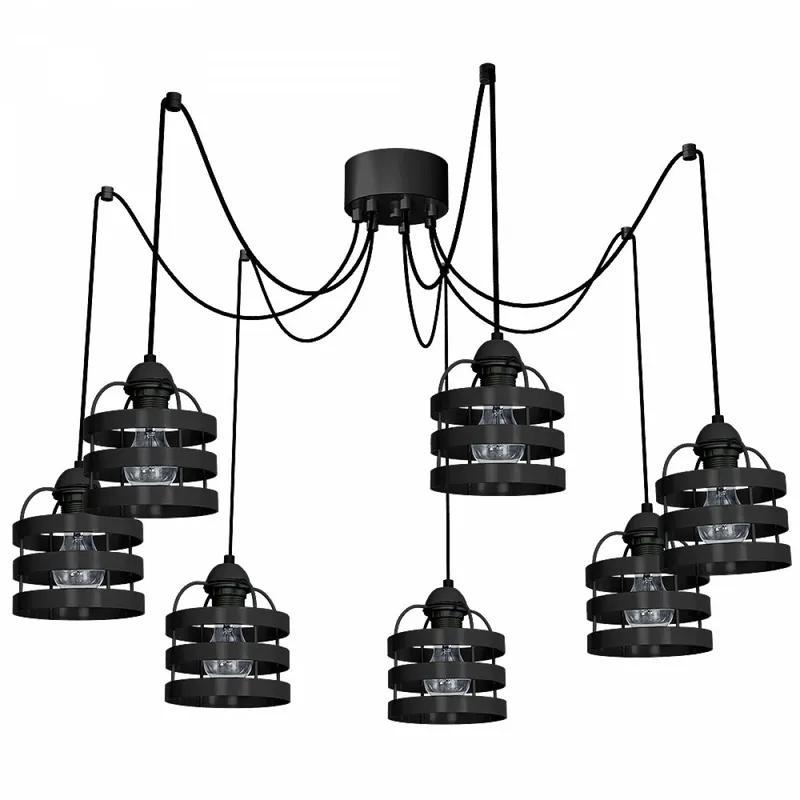 Lampa wisząca Lars black 7xE27
