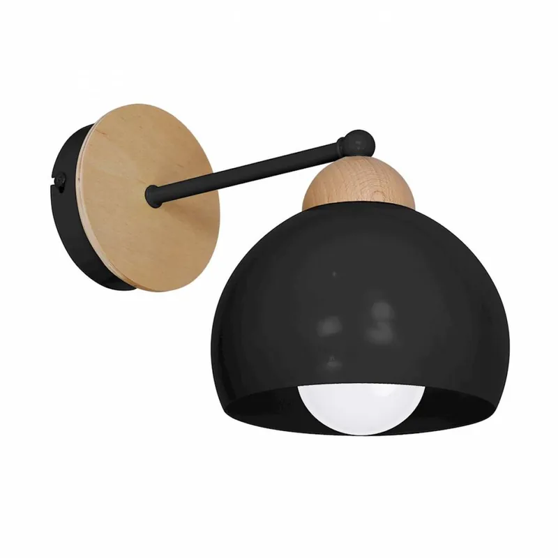 Kinkiet Dama black 1xE27