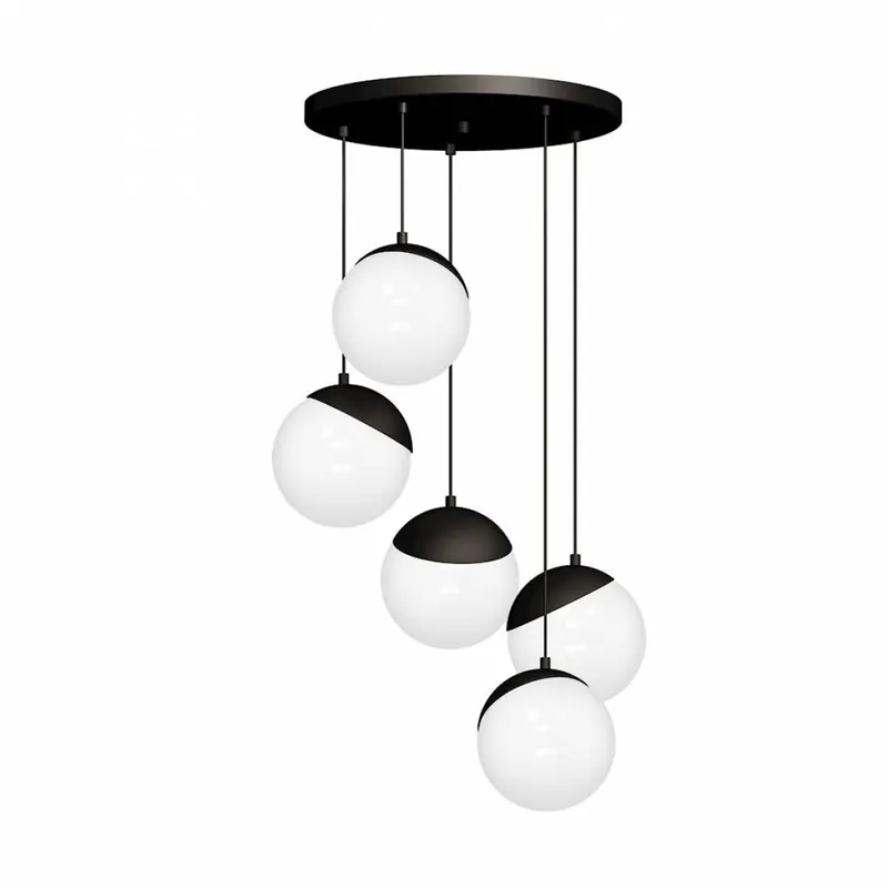 Lampa wisząca Sfera black 5xE14