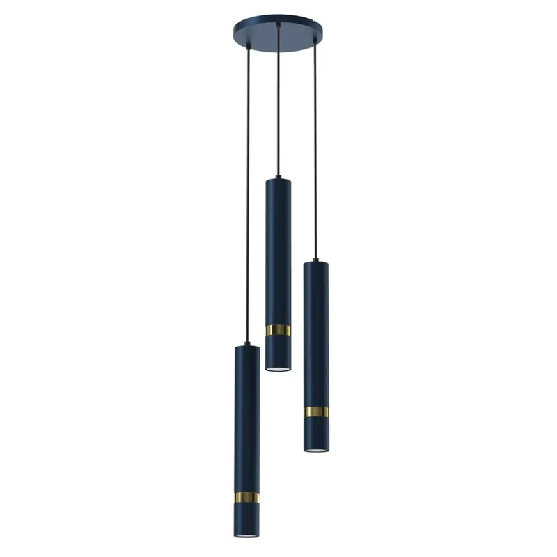Lampa wisząca Joker navy blue/gold 3xGU10