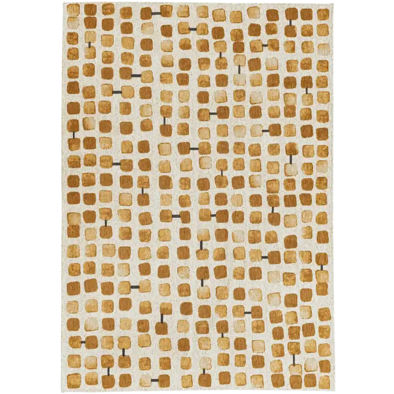 Dywan chodnikowy żółty geometryczny 9346 Peach Party