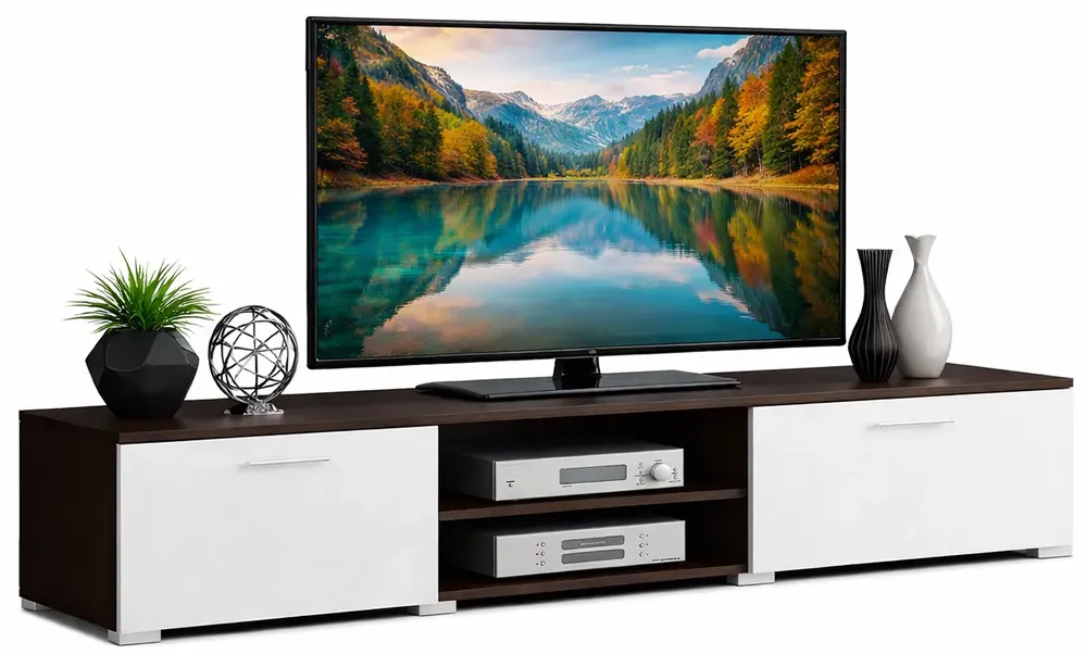 Szafka RTV biała + wenge - Armo
