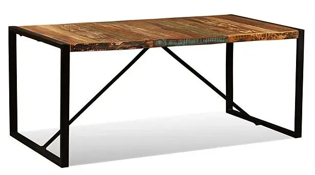 Industrialny stół Antors 2R 180 cm - drewno regenerowane