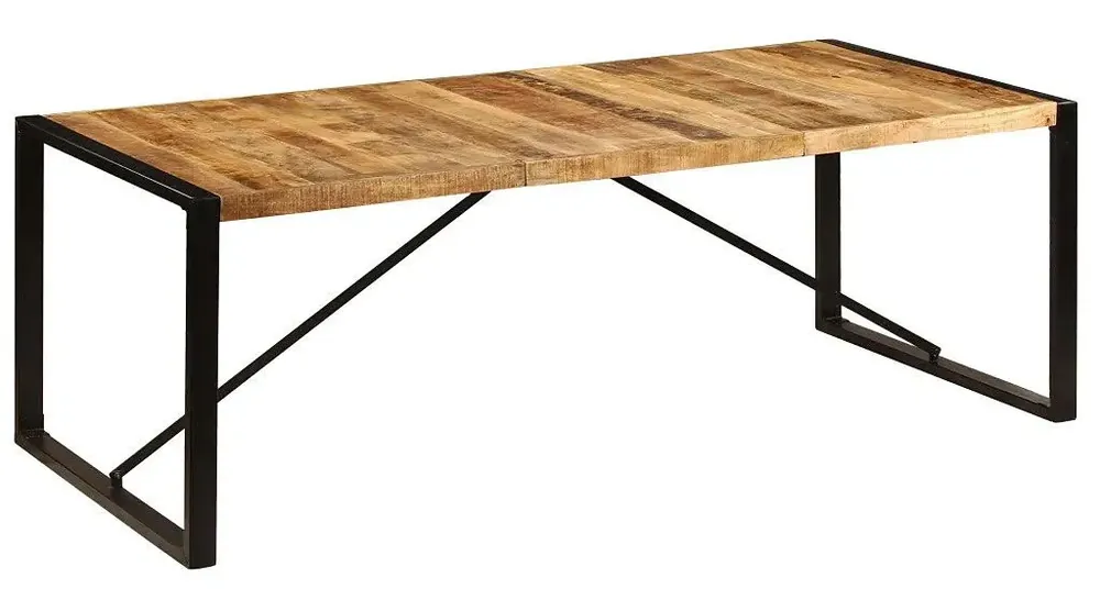 Brązowy stół w stylu loftowym 100x220 – Fulo 6X
