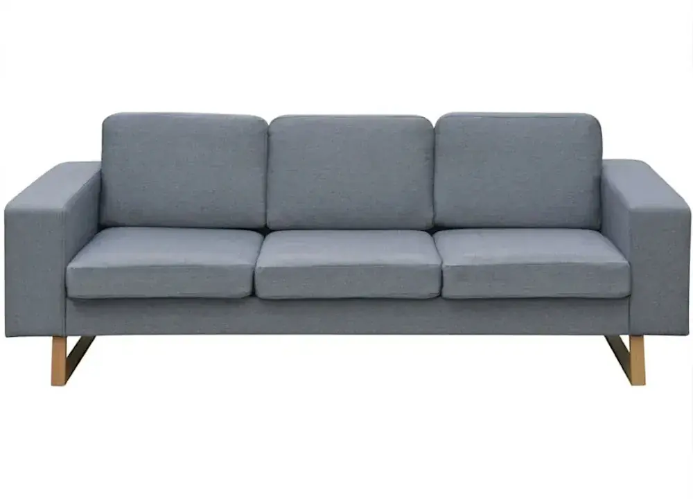 Jasnoszara 3-osobowa sofa - Drofas