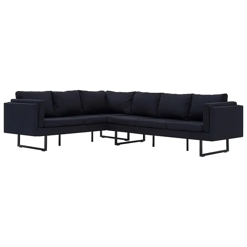 Przestronna sofa narożna Selwa - czarna