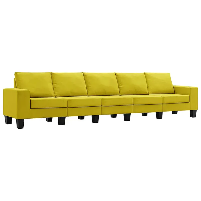 Ponadczasowa 5-osobowa żółta sofa - Magnex 5Q