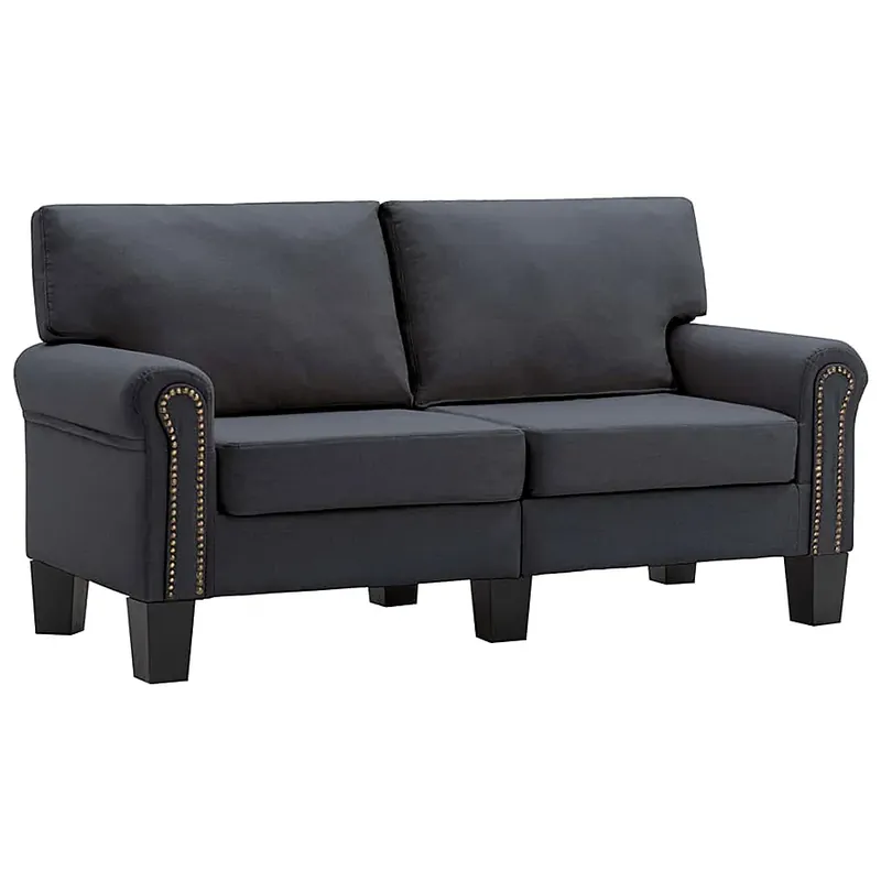 Luksusowa dwuosobowa sofa ciemnoszara - Dionas 2X