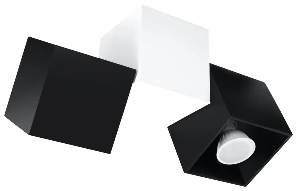 Czarno-biały nowoczesny plafon LED - EX534-Efrixo