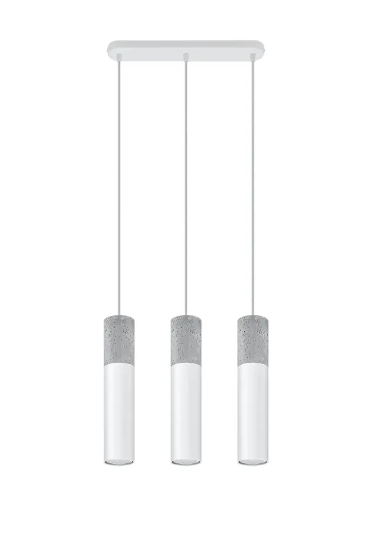 Biała industrialna lampa wisząca nad stół - EX570-Dexero